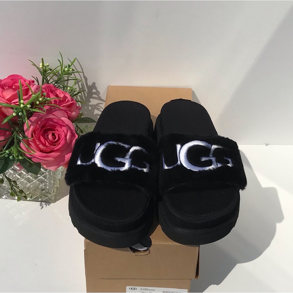 UGG Laton Fur Slide - Picture 2 of 9